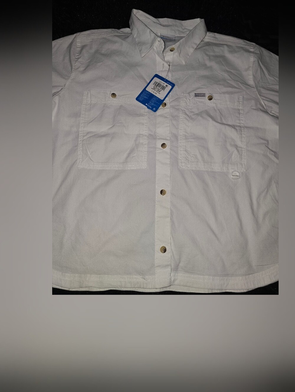 NWT Columbia White Short Sleeve Button Down Shirt Women's XXL